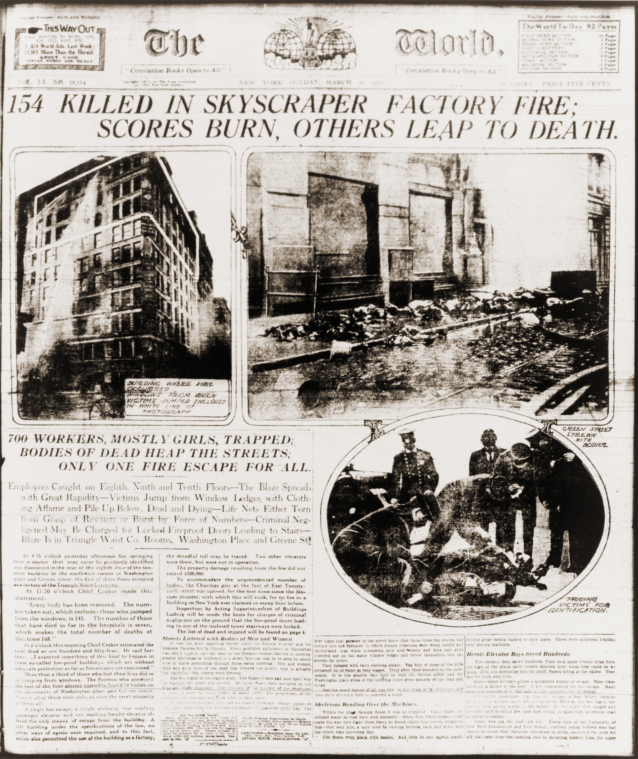 Lessons from the Triangle Shirtwaist Factory fire